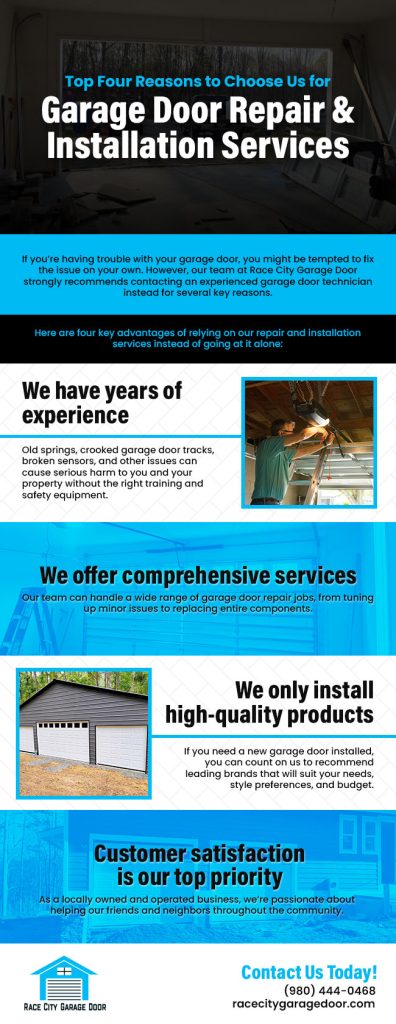 You can trust our team for garage door services.